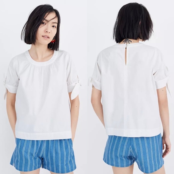 Madewell Denim Tie-Cuff Shirt - Picture 1 of 10